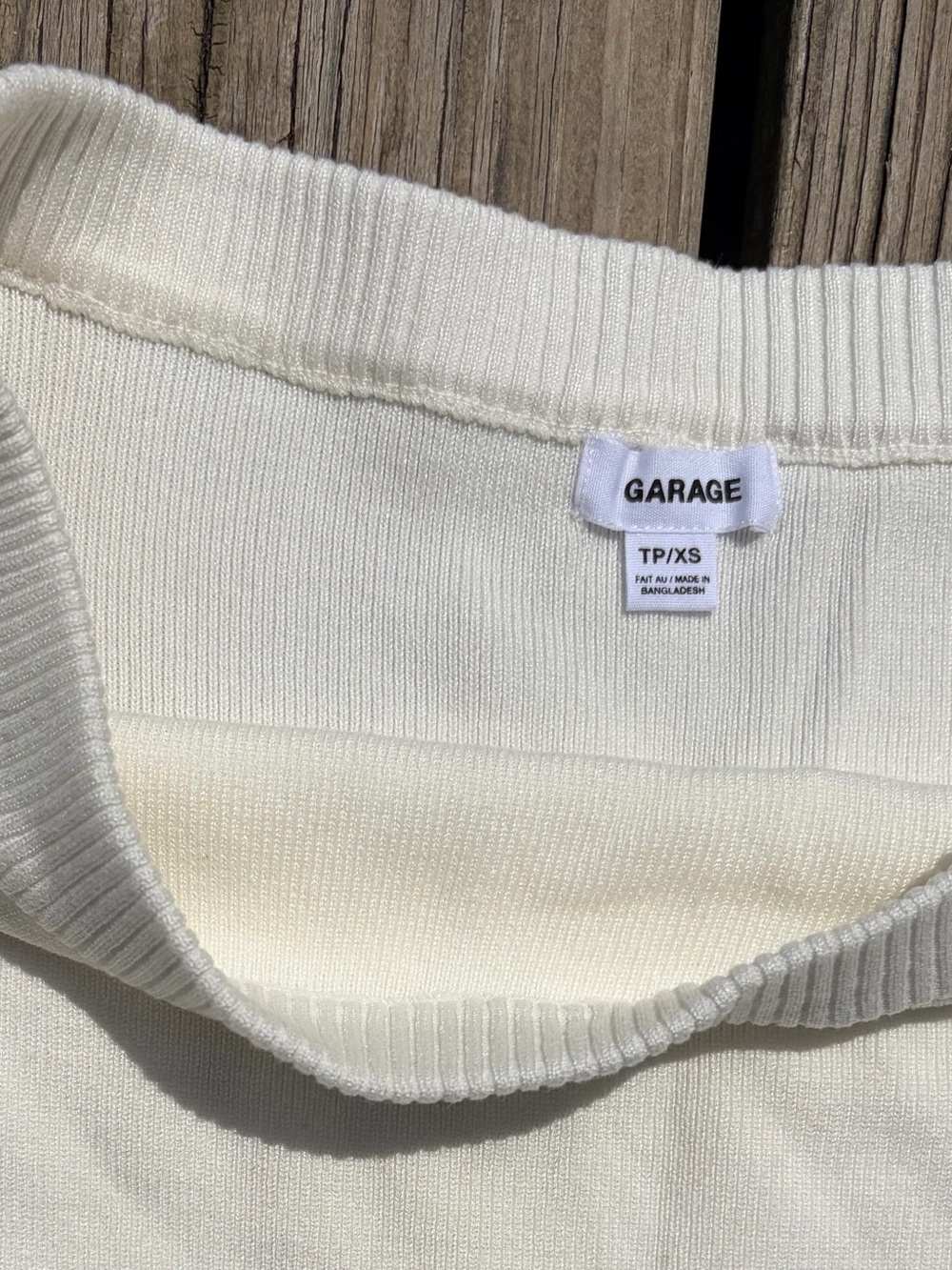 Garage Off-White Cropped Sweater